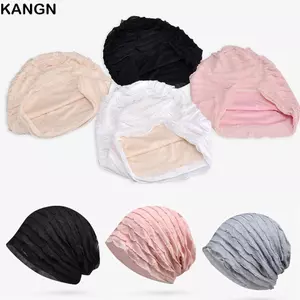 Mũ Mùa Đông KANGN, Mũ Turban Co Giãn Xuân Hè, Thể Thao Mềm Mại Thường Ngày Hồi Giáo Hijabs Thoáng Khí Mũ Ngủ Nữ