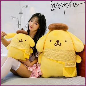 YT4 Sanrio Pom Purin Plushie Hoạt Hình Dễ Thương Du Lịch Cotton Đồng Hành Búp Bê Gối Mềm