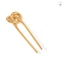 Kẹp tóc bằng thép không gỉ vàng 18k - Kẹp tóc hình chữ U thanh lịch cho tóc dài