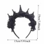 Mũ đội đầu màu đen THEGIRL8B dành cho nữ, Vương miện ren hoa hồng màu đen thanh lịch Gothic, Phong cách đen tối thoải mái DIY Halloween Hair Hoop Lễ kỷ niệm sinh nhật