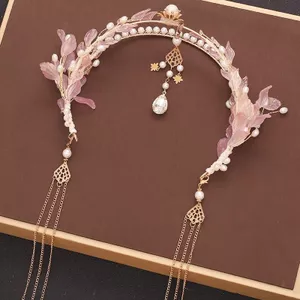 Cổ Hanfu Lười Đầu Mũ Đội Đầu Tua Rua Bước Lắc Virgin Halo Siêu Cổ Tích Cô Gái Đẹp Đầu Cổ Trang Phục Phụ Kiện