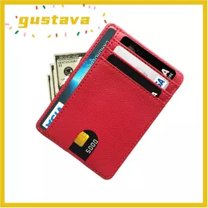 GUSTAVA RFID Chặn Túi Thời Trang Ví Mini Thẻ Tín Dụng Ví Mỏng 8 Khe Cắm