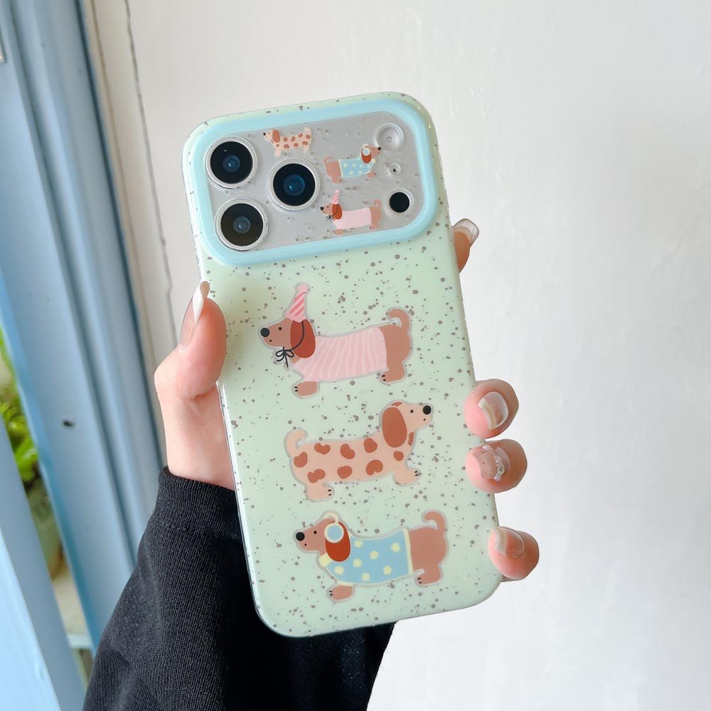 Vỏ cứng Tương thích với iPhone 15 15Pro 15ProMax 16 16Pro 16ProMax 17 17Pro 17ProMax Ốp lưng họa tiết chó đốm