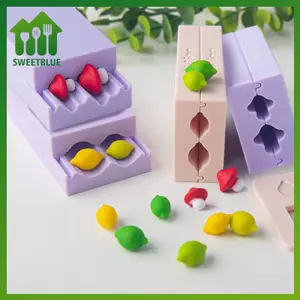 SWEET Mềm Gốm Đất Sét Polymer Khuôn 3D Nấm Chanh Hình Thoi Hạt Thiết Kế Hạt Con Lăn DIY Bông Tai Nelaces Trang Sức Làm n