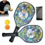 Pickleball Set Paddle Balls Case Pink Green Game Set Tay cầm chống trượt di động có túi đựng đồ kouvn