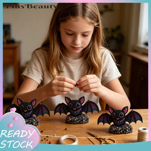 < Pluscloth > Bộ đồ thủ công đính cườm 3d – Bộ thủ công đính cườm trang trại dơi chim thủ công với hướng dẫn từng bước dành cho người lớn Người mới bắt đầu Món quà hoàn hảo cho các nhà thủ công Đông Nam Á DIY Bead Cra