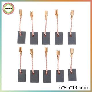 SAFENH 10 Cái Than Chì Động Cơ Đồng Carbon Bộ Bàn Chải Cho Máy Xay Góc 6 * 8.5 * 13.5mm VN