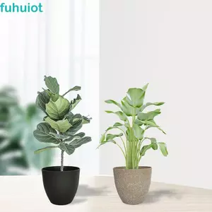 Chậu trồng cây nhựa mờ kiểu châu Âu FUHUIOT, dáng lớn, dày dặn, bền chắc, phù hợp trồng cây vườn