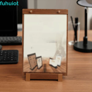 FUHUIOT Gỗ Quả óc chó Clipboard, Giá đỡ bảng có thể tháo rời ngang / dọc, Đế chống trượt đa chức năng A4 / A5 Menu Tờ rơi Giấy đứng văn phòng