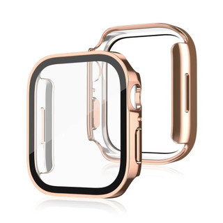 Ốp Lưng Cho Apple Watch 11 10 42 46mm 7 8 9 45mm 41mm Kính Bảo Vệ Màn Hình + Ốp Lưng Cho iWatch 4 5 SE 6 44mm 40mm Accessorie