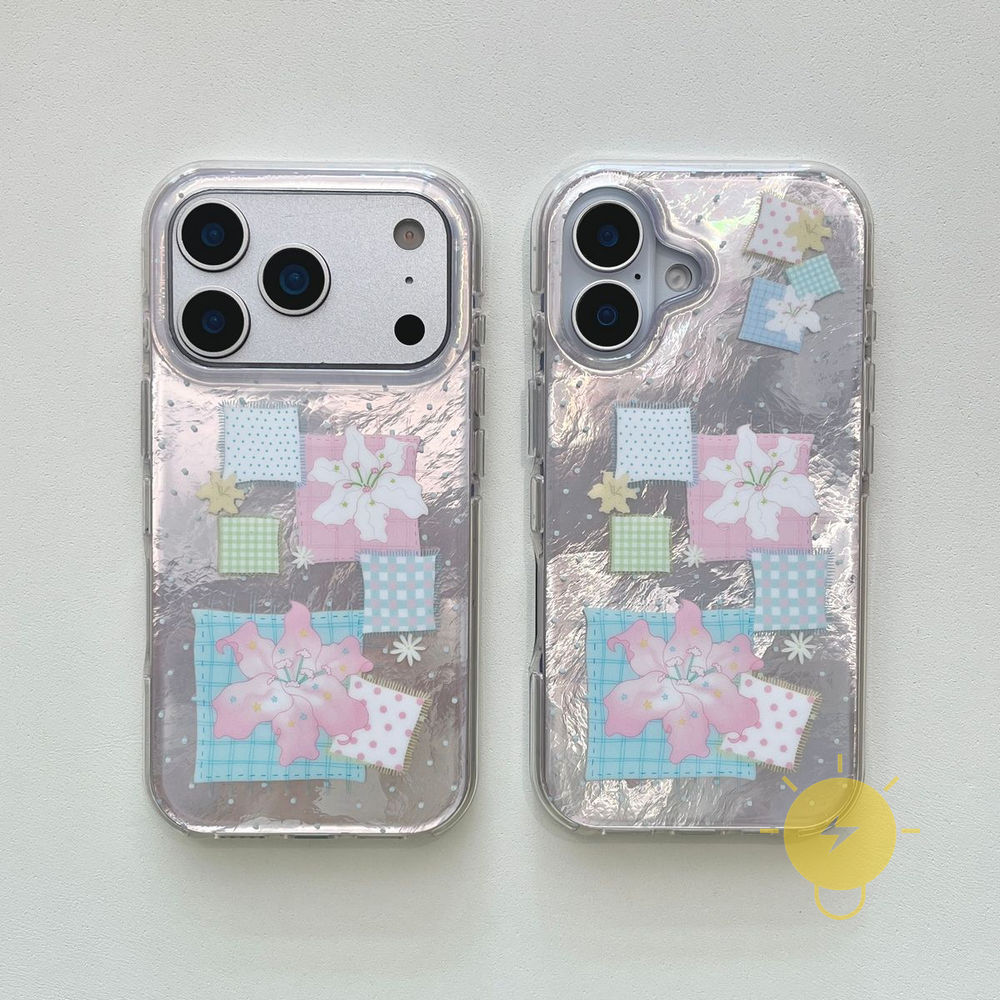 Phone Case For iPhone 17 Pro Max 16 15 14 13 TPU Chain Lily Aesthetic Korean Cute