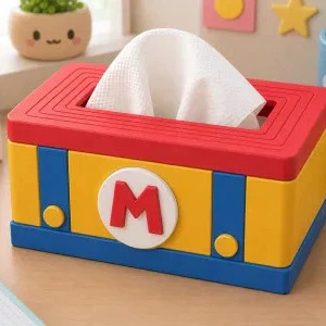 Giao hàng trong ngày Chủ đề Mario Hộp khăn giấy Loại chìm Giấy ra Sáng tạo Máy tính để bàn Xe Hộp giấy Phong cách trò chơi Đồ trang trí