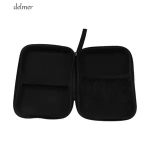 Túi đựng tai nghe DELMER, Hộp đựng tai nghe chống nước chống bụi, Túi xách du lịch EVA Soft Flannelette Lót chống sốc kỹ thuật số 3C