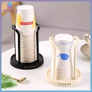 < beartwo > Hộp đựng cốc dùng một lần Ra Kệ nước Trà Cốc nhựa Hộp đựng cốc trưng bày Giá đỡ sắp xếp Đồ dùng tổ chức tại nhà Mới