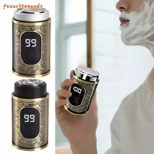 Tông đơ râu FAVORITEGOODS, Máy cạo râu điện có tiếng ồn thấp chống thấm nước, Mini có màn hình kỹ thuật số Dao cạo râu nam có thể sạc lại bằng USB để du lịch