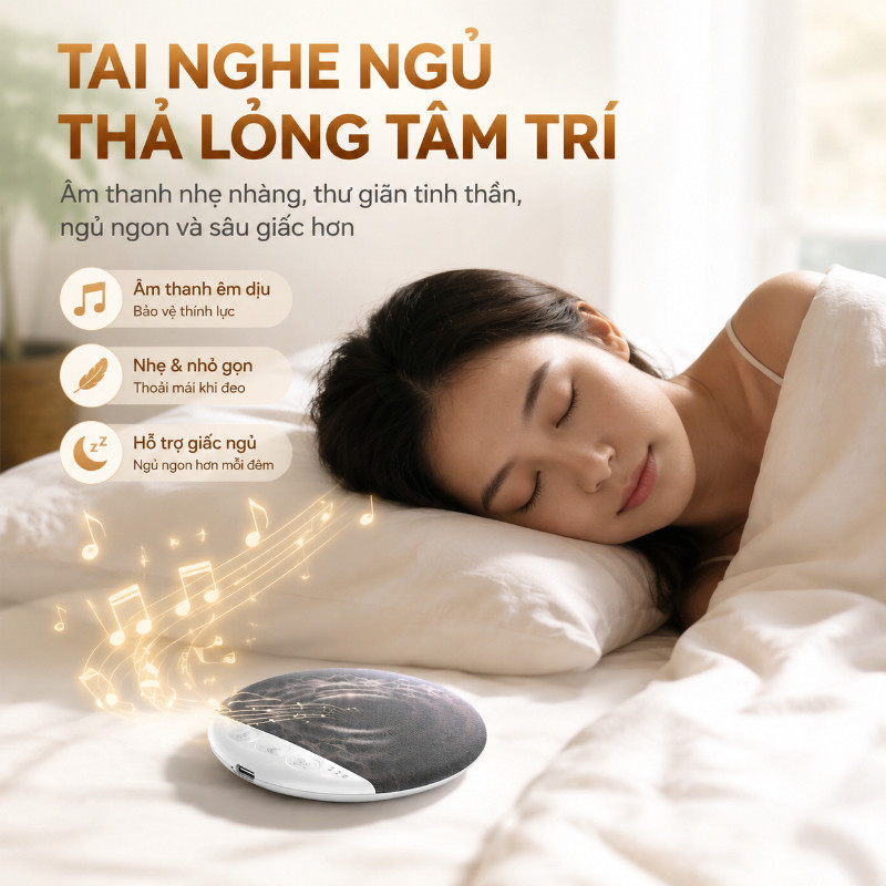 Loa ngủ dưới gối x3pro Bluetooth 5.4 siêu mỏng Hifi tích hợp tiếng ồn trắng hẹn giờ hỗ trợ ngủ