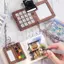 TRTR Mini Quả óc chó Gỗ Màu Nước Bảng Màu Di Động Hộp Sơn Có Kẹp Du Lịch Tranh Khay Sơn Đồ Dùng Nghệ Thuật Sketchbook Bảng VN