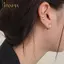 PNPIA- Thời Trang Punk Gothic Đồng Zircon Mắt Xanh Rắn Bông Tai Dành Cho Nam Nữ Hip Hop Cá Tính Thoáng Mát Hổ Mang Vòng Bông Tai Trang Sức