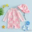 MAPLEPOET-Toddler Đồ Bơi Bé Gái Nơ Hoa Kẻ Sọc In Rash Guard Bộ Đồ Tắm Có Mũ