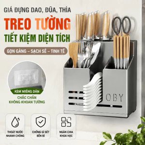 Kệ đựng đũa thìa nhà bếp treo tường nhựa PP bền tiết kiệm không gian khô ráo vệ sinh gắn nhanh