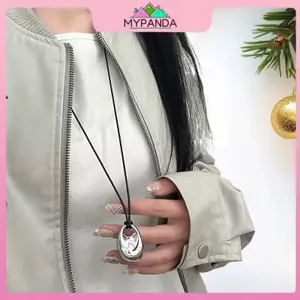 MYPANDA Có Thể Điều Chỉnh Dây Da PU Nelace Không Đều Đậu Mặt Dây Chuyền Xương Đòn Dây Chuyền Hình Học Quyến Rũ Trang Sức Unisex Phụ Kiện Quà Tặng.