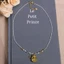 Dây chuyền xương đòn Dainty dành cho nữ- Hạt pha lê màu trắng-Mặt dây chuyền cáo chín cánh Citrine-Mọng lượng nhẹ Thân thiện với da