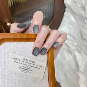 Mờ Nhung Đen Mèo Mắt Đeo Móng Tay Làm Trắng Họa Tiết Nhung Móng Tay Giả Đậu Hà Lan
