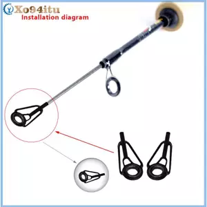 XOITU Thép không gỉ Câu Cá Top Rod Hướng Dẫn Nhẫn Sứ 8 Chiếc DIY Câu Cá Đầu Cần Sửa Chữa Đầu Phụ Kiện Câu Cá Pesca VN
