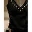 Thâm Quyến Nam Nữ Pháp Cổ Chữ V Thiết Kế Phù Hợp Với Áo Vest Sling Hot Girl Phong Cách Đen Top 5.26