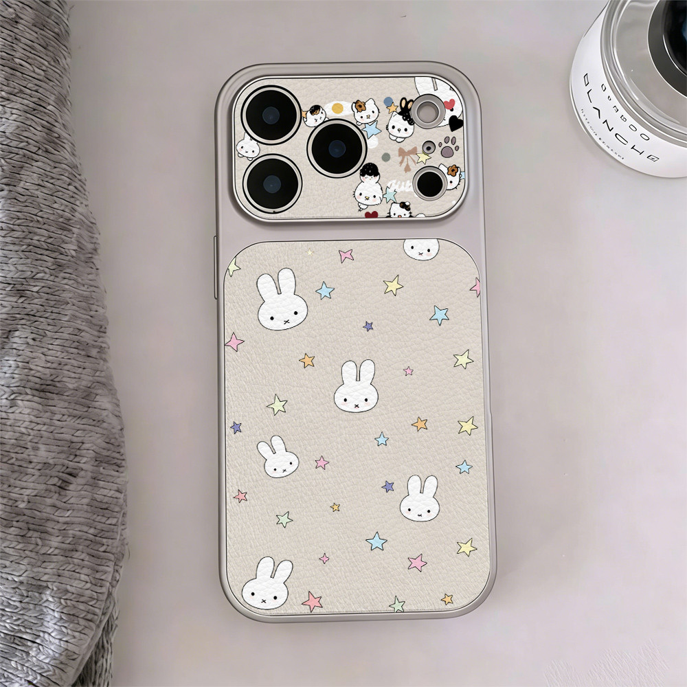 Vỏ lưng iPhone 17/16/15/14 Pro Max thỏ Miffy chấm bi dễ thương chống va đập