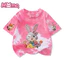 Zootopia Thêu In Unisex Mùa Hè Thắt Lưng-Dye Áo Thun Cổ Tròn Tay Ngắn Cho Bé Trai Và Bé Gái