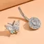 PNPIA- Thời Trang Bụng Nút Nhẫn Bướm Zircon Bụng Xuyên Nhẫn Nữ Thép Không Gỉ Rốn Cong Barbell Nhẫn Trang Sức Cơ Thể