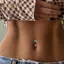 PNPIA- Thời Trang Bụng Nút Nhẫn Bướm Zircon Bụng Xuyên Nhẫn Nữ Thép Không Gỉ Rốn Cong Barbell Nhẫn Trang Sức Cơ Thể