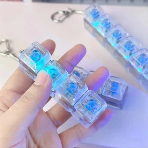 Di Động Giải Nén Móc Khóa Dạ Quang Ngón Tay Bấm Nút Fidget Đồ Chơi Giảm Căng Thẳng Mặt Dây Chuyền