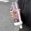 Nắp Cốc Rơm Nhựa 850ml Văn Phòng Sinh Viên Cốc Uống Lạnh Có Ống Hút Cà Phê Nước Sữa Di Động Dung Tích Lớn VN