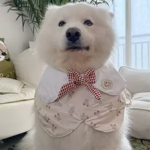 Thú Cưng Chó Phong Cách Mới Gấu Cánh Hoa Yếm Dễ Thương Vừa Chó Lớn Golden Retriever Alaska Yếm Yếm Trang Sức