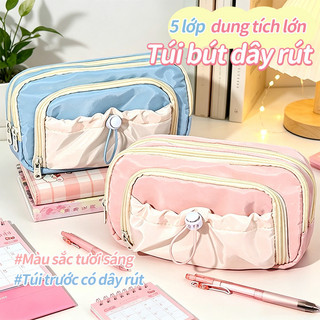 Túi đựng bút nhiều ngăn cho bé gái dễ thương cute hộp bút bút chì học sinh văn phòng phẩm tiện lợi