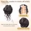 PNPIA- Mới Tổng Hợp Tóc Bun Chignon Lộn Xộn Bun Móng Vuốt Kẹp Trong Tóc Lông Tơ Xoăn Đuôi Ngựa Phần Mở Rộng Tóc Cho Nữ