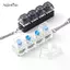 AqToCna 4 Nút Ngón Tay Bàn Phím Móc Khóa Fidget Đồ Chơi Cảm Giác Giảm Căng Thẳng Dụng Cụ Có Đèn LED Cho Học Sinh Nhân Viên Văn Phòng AqToCna