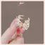 JRP Thời Trang Mini Cua Kim Loại Kẹp Tóc Nhỏ Phụ Kiện Tóc Cho Nữ Cô Gái Hồng Kim Cương Giả Nơ Hoa Tóc Pin Bên Nổ Kẹp JRP