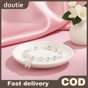 Doutie Bướm Charm Vòng Tay Bạc Cho Nữ Với Thiết Kế Hoa Đào Món Quà Tuyệt Vời VN