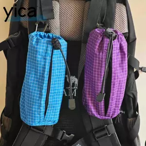 Túi đính kèm ba lô YICA, Giá đỡ chai nước có dây rút, Giá đỡ chai nước có thể điều chỉnh bền bỉ Túi đeo vai ngoài trời co giãn & an toàn vừa vặn Túi cắm trại