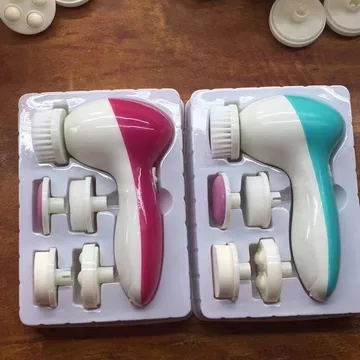 [Sản phẩm chính hãng] Bán buôn xuyên biên giới Sữa rửa mặt năm trong một Máy rửa mặt bằng điện Bàn chải rửa mặt Máy làm sạch da Massage làm đẹp