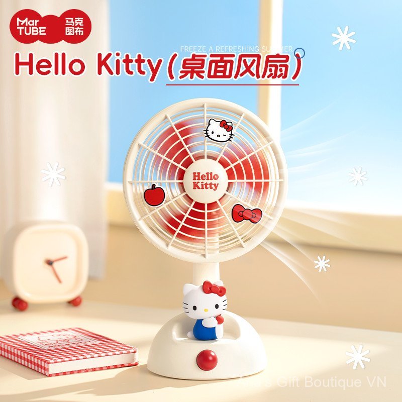 [Aria] Quạt máy tính để bàn HelloKitty vải họa tiết Mark