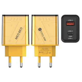 55Bộ sạc nhanh QC3.0 PD30W type-c120W 3cổng sạc nhanh ổn định cổng sạc dành cho các dòng Công nghệ GAN chống