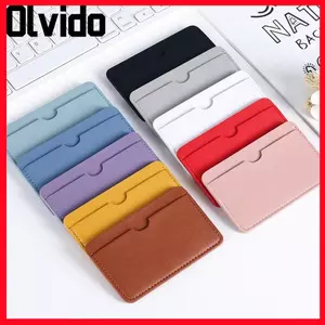 Hộp đựng thẻ da PU OLVIDO, Thẻ tín dụng Mini siêu mỏng nhỏ gọn, di động bền bỉ Nhẹ kết cấu mịn Hộp đựng thẻ ngân hàng Túi lưu trữ