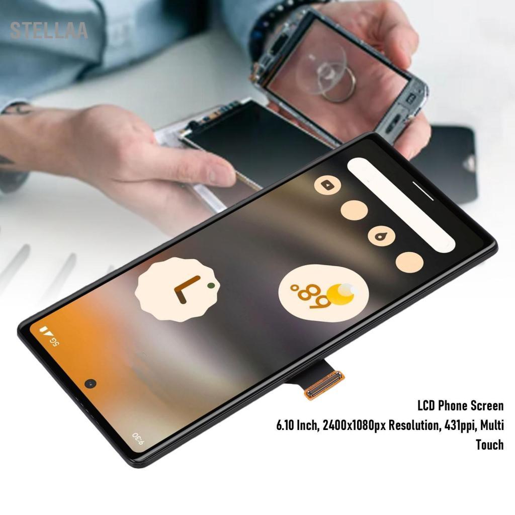 Stellaa Stellaa LICAEVEY Màn Hình Thay Thế Cho Pixel 6A GX7AS GB62Z G1AZG GB17L Màn Hình LCD 6.10 Inch Cảm Ứng Bộ Số Hóa Sửa Chữa Một Phần Với dụng Cụ