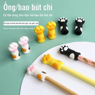Nắp bút chì 30 cái móng vuốt mèo hoạt hình cute silicon mềm bảo vệ ngòi chì chống gãy cho học sinh