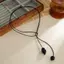 AqToCna Thời Trang Sáng Tạo Acrylic Đính Hạt sel Mặt Dây Chuyền Dài Nelace Cho Nữ Có Thể Điều Chỉnh Sáp Sợi Áo Len Dây Chuyền Trang Sức Quà Tặng AqToCna