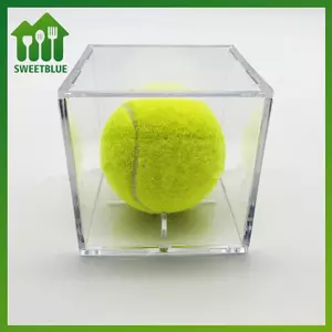SWEET 1 Hộp Acrylic Bóng Chày Acrylic Acrylic 80 * 80 * 80 Trong Suốt Bảo Quản Bóng Chày Hộp Thu Thập Bóng Golf Hộp Trưng Bày n